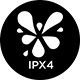 IPX4 a prueba de salpicaduras