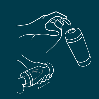Apply water-based lube to your ROMP Dash and insert your penis slowly.