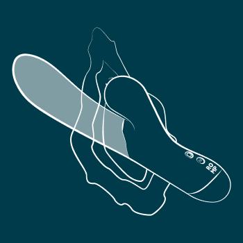 Press and hold the + button from ROMP Presto for 3 seconds to turn on, then adjust through 6 intensities and 4 patterns using the + or – buttons.